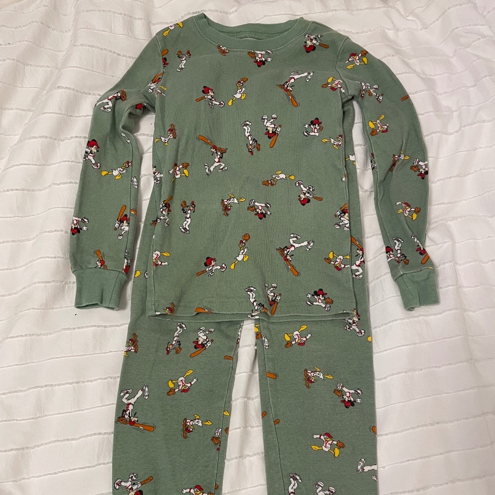 Janie and Jack Pajamas Disney Mickey baseball